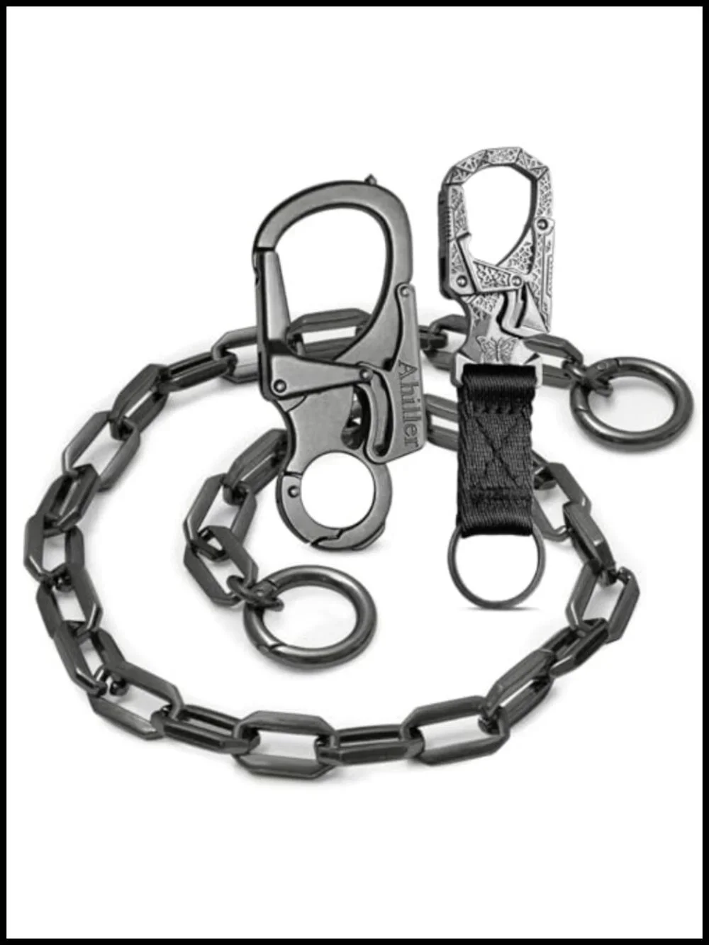 Heavy Duty Wallet Chain Keychain Set with Double Lock Anti-Theft for Men Women